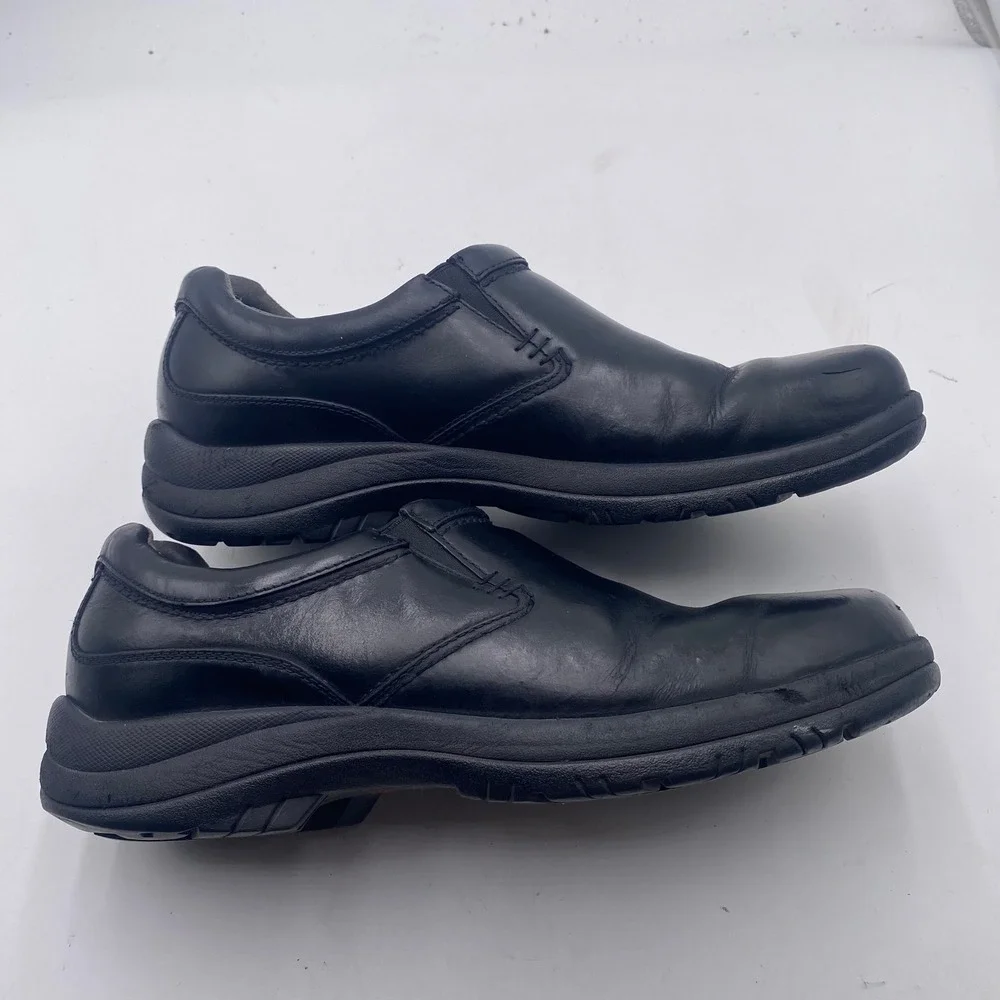 Dansko Wayne Slip On Loafers Men 45 Black Leather Comfort Work Shoe Professional
